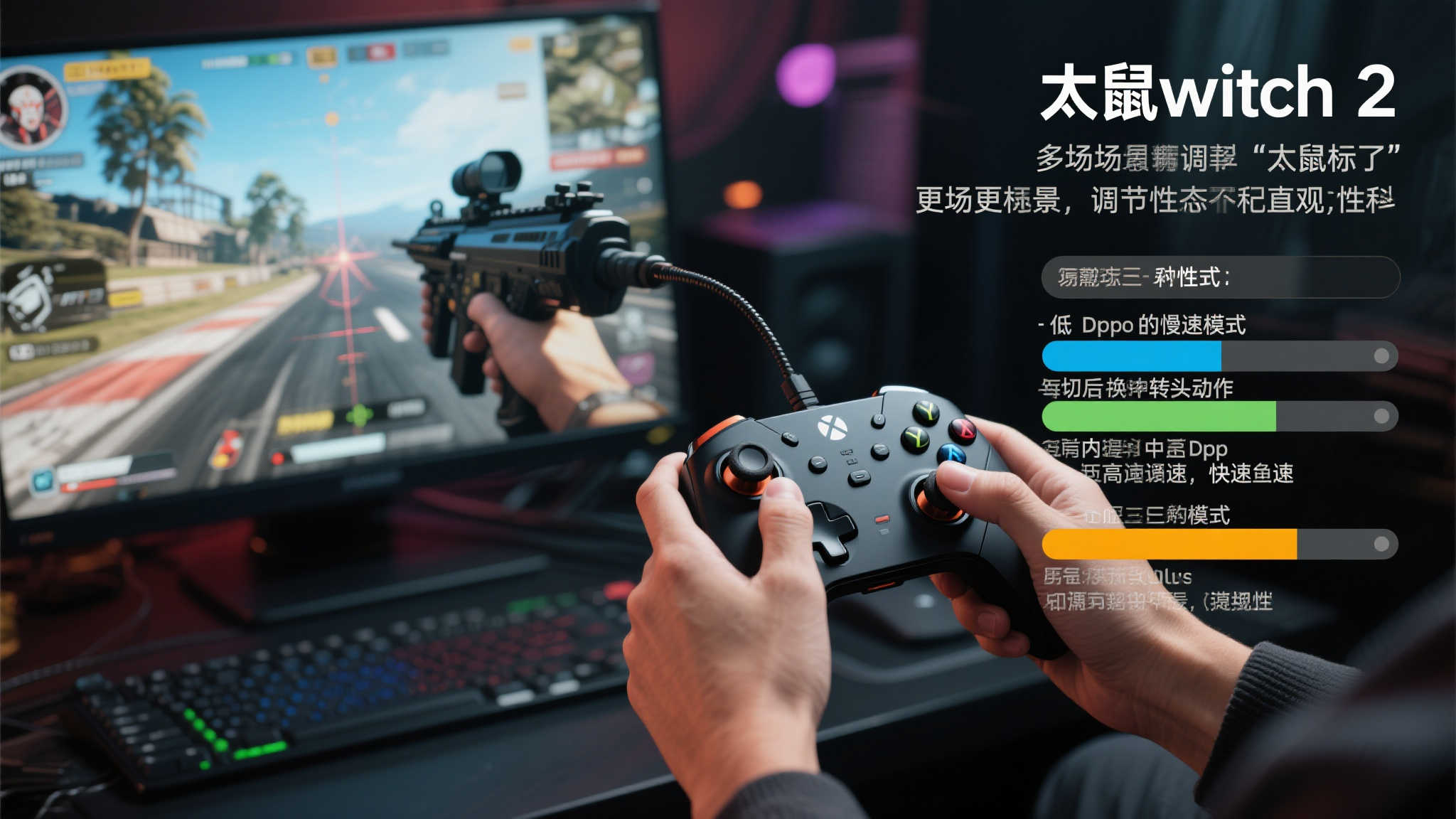 Switch 2手柄鼠标：DPI可调，三种速度模式，极致鼠标体验！